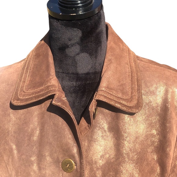 Bernardo Genuine Leather Brown Jacket size Medium - Picture 10 of 15